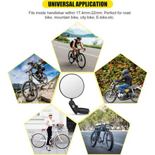 Bar End Bike Mirror: 360° Rotatable & Foldable (1 Pc)