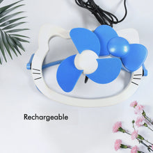 Hello Kitty Cute Mini USB Desktop Fan – Bright Color, Personal Desk Fan (Battery Not Included)