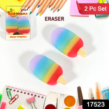 Jelly Popsicle Erasers – Cute & Fancy Mini Erasers for Kids (2 Pc Set, Mix Design)