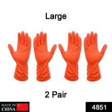 Orange gloves for washing and general use