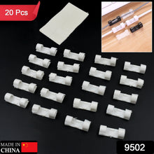 Plastic Cable Clips – Strong Adhesive Wire Organizer for Home, Office & Car (20 Pcs)